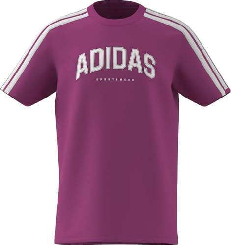 adidas Unisex Kids Codes Collegiate Graphic T-Shirt, semi Lucid Fuchsia, 15-16 Years