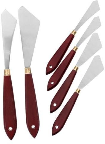 Gogogmee 6St Ölfarbenschaber acryl firnis werzeug Farbspachtel Künstlerwerkzeug Malerspachtel Mischen von Malerei-Scarpern Nützliche Farbmischschaber Kunstspachtel malen Farbspatel Metall