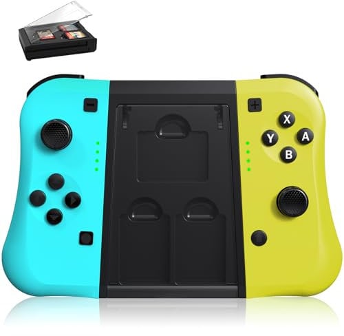 JoyPlay Controller for Switch Wireless Controller Compatible with Switch/Lite/OLED, 2 Controllers with 6-Axis Gyro, Dual Vibration,Joystick,Quick Pairing, Includes a Holder Controller for Switch Wireless Controller Compatible with Switch/Lite/OLED, 2 Controllers with 6-Axis Gyro, Dual Vibration,Joystick,Quick Pairing, Includes a Holder