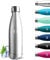 Grsta Gourde Isotherme, Gourde 500ml, Gourde Inox, 24h Froid & 12h Chaud, Gourde sans Bpa, Gourde Metal, Facile à Transporter, Bouteille d'eau pour l'École, Bureau, Voyage, Camping, Sport, Yoga