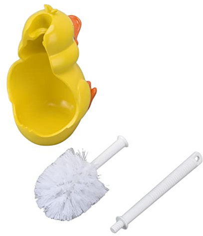 Brosse de Toilette en Forme D'animal de Dessin animé avec Base, Outil de Nettoyage en Profondeur Couture pour les Maisons, Résine/ABS