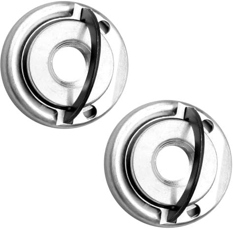 Bojueshaw 2pcs M14 Thread Self Locking Plate,Stainless Steel M14 Quick Release Pressure Plate Thread Flange Nut for Angle Grinder Fitting Part