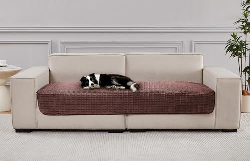 Meider Dog Bed Cover Couch Cover for Pets, Anti-Slip Washable Couch Pads for Cushion & sofa Furniture Protector (Reddish Coffee, 147x208cm 1pcs)