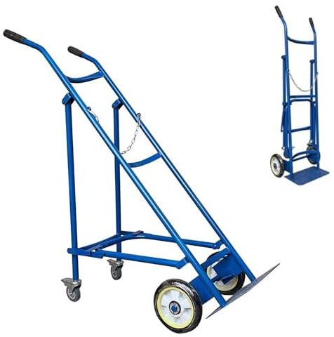 DSeenLeap Oxygen Tank Holder Foldable Oxygen Cylinder Cart with Wheels, Steel Gas Cylinder Holder Stand, Rolling Oxygen Tank Transporting Trolley, Medical Bottle Dolly Storage