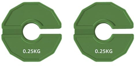 Benssey 2 Stück Gym Micro-Type-Hantelscheiben, Hantelscheiben, Bruchteil-Gewichtsscheiben Aus Gummi, Zusatzwechsel, Grün, 0,25 Kg