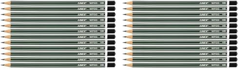 Linex Bleistifte Klassik HB, WP100, 12 Stück im Karton, grün (Packung mit 2)