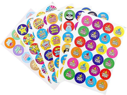 TRKETK 60 Stück Belohnungsaufkleber für Kinder, Klassenarbeitsaufkleber Selbstklebende Belohnungssticker Gut Gemacht Motivierende Aufkleber für Kinder, Schule, Klassenzimmer und Zuhause (6 Stil)