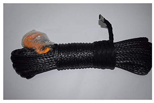 Schwarz 8mm * 30m Synthetisches Windenseil, Schleppseilauto, Spektrenseil, Windelinie, synthetische Seilwinde