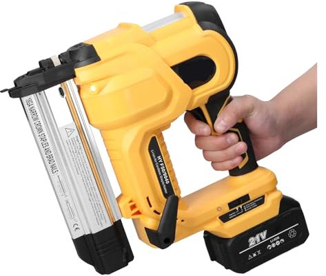 TIEOAXFT Cordless Electric Nail Gun Straight/N-shape Nails Nailer with 32mm 50mm Nails Rechargeable Nailing Machine For Battery