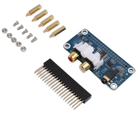 ZDAGELD DAC-Soundkarte, PCM5122 HiFi-I2S-Sound-Erweiterungskarte für RasPi 5, 4B, 3B+ Motherboard mit 3,5-mm-Kopfhöreranschluss, Passend für W, 2W, Pico W, Pico 2W usw. Motherboards