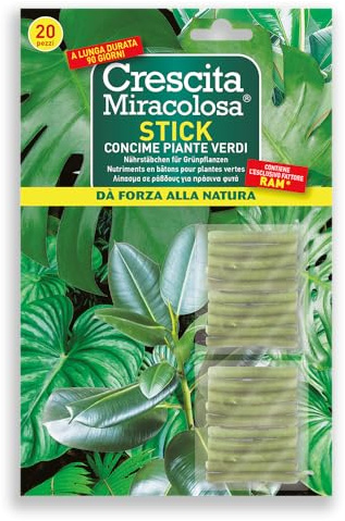 Crescita Miracolosa Bastoncini Piante Verdi 20 pz – Concime a Lenta Cessione – Box da 2