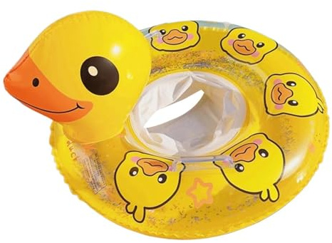 Salvagente Per Bambini - PVC 60 Cm | Galleggianti Gonfiabili Per Piscina Per Bambini | Anelli Da Nuoto Gialli A Forma Di Con Manico, Giocattoli Da Esterno Per Viaggi Estivi, Ragazzi, Ragazze Da