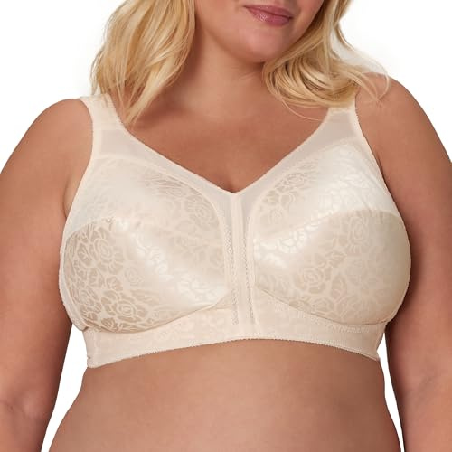 PLAYTEX Womens 18 Hour Comfort-strap Wireless Bra, Full-coverage With 4-way Trusupport, Single & 2-pack Bras, Natural Beige, 38DDD US
