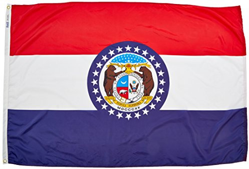 Annin Flagmakers Missouri Staatsflagge USA, hergestellt nach Offiziellen Staatsdesign-Spezifikationen, 1,2 x 1,8 m (Modell 142970)