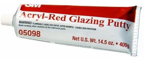 3M 05098 Acryl-Red Glazing Putty Tube - 14.5 oz.