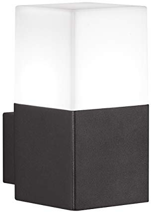 Trio Leuchten LED Außen-Wandleuchte, Aluminiumguss, inklusiv 1 x E14, 4 W, Höhe 17 cm, anthrazit 220060142