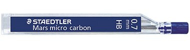 Staedtler Micro Carbon Refill Leads 0.7mm H - 1 Tube of 12 Leads
