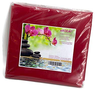 Exoda Inkontinenzlaken Unterlaken dunkelrot waschbar und wasserdicht geeignet auch für Kinder aus hochwertigem Verbundstoff optimale Matratzenauflage für Schutz und Komfort