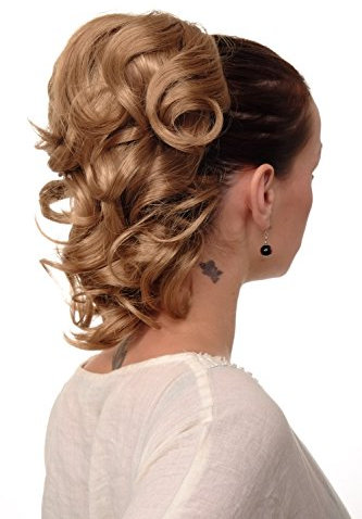 WIG ME UP JL-3023-22 Haarteil/Zopf gewellt halblang (35 cm) 1 Steckkamm + Gummizug Blond Dunkelblond
