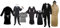 I LOVE FANCY DRESS Gothic Familie KOSTÜM VERKLEIDUNG COMPLETTE Familien VERKLEIDUNG Fasching Halloween Karneval=Onkel- Robe IN - SMALL
