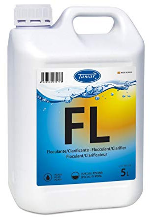 Tamar Floculante Liquido para Piscinas, clarificante, clarificador Agua, eliminador turbidez, agrupa particulas en suspesion 5 litros