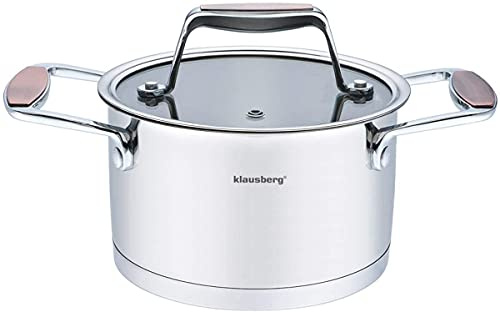Klausberg Kochtopf mit Deckel 18/10 Stainless Steel Induktion