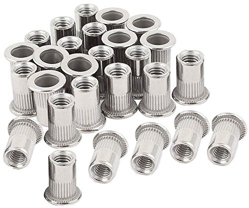 30 Stück 1/4-20 Nietmuttern Edelstahl Gewindeeinsatz Muttern 1/4-20UNC