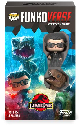Funko Games Funkoverse 101-Extension - English Version - Jurassic Park - 3'' (7.6 Cm) POP! - Light Strategy Board Game For Children & Adults (Ages 10+) - 2-4 Players - Collectable Vinyl Figure