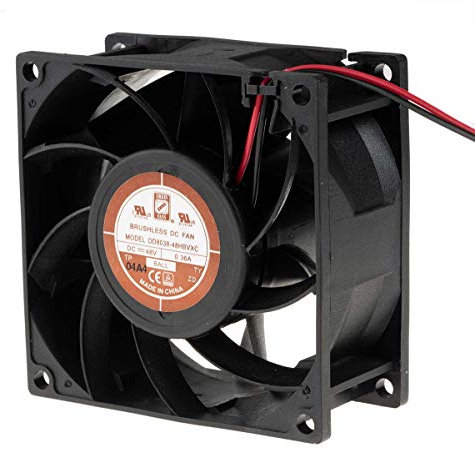 RS PRO DC-Axiallüfter, Kugellager, 48 V dc / 14W, 80 x 80 x 38mm, 6300U/min, 168.2m³/h