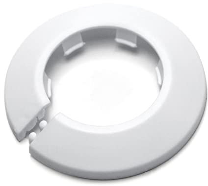 MroMax Passend für 4 cm Außendurchmesser, Flansch-Wasserrohrabdeckung, Dekoration, weiße Rohrabdeckung, Heizkörper, PP-Kunststoff, 40 mm, Rosettenrohrmanschette für Wandrohr-Dekoration, 1 Stück
