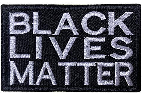 Antrix Black Lives Matter I Can't Breathe Peace Protest Patch Hook and Loop Embroidered Badge Emblem Patch für Rucksäcke, Mützen, Westen, Taschen – 8 x 5,1 cm