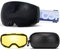 COPOZZ Polarized Adult Ski Goggles Set - M1 Magnetic Lens Snowboard Snow Goggle, OTG Anti-Fog Skiing Glasses Goggles