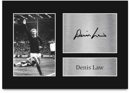 HWC Trading A4 Denis Law Scotland Gifts gedrucktes Autogramm für Fans und Fans – A4