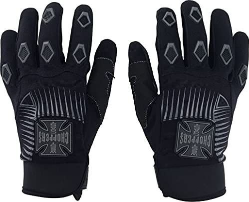 WCC West Coast Choppers Handschuhe Por Vida Black/Yellow-M