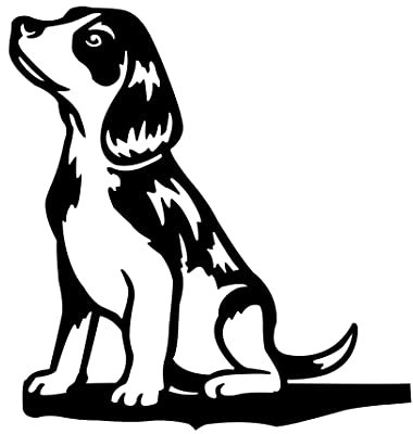 DIYBravo Metall Hund auf AST sitzend, Art-Lebensechte Hundfigur Tier Silhouette Baum Kunst Stahl Hof Dekoration, Wand Zaunpfahl Garten Veranda Hinterhof Deko Statuen (Beagle)