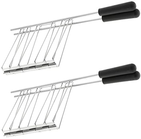 Qualtex 2 Pack Sandwich Toasting Cages for Dualit Classic 2, 3, 4 & 6 Slice Toasters with Drip Tray and Heatproof Handles