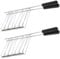 Qualtex 2 Pack Sandwich Toasting Cages for Dualit Classic 2, 3, 4 & 6 Slice Toasters with Drip Tray and Heatproof Handles