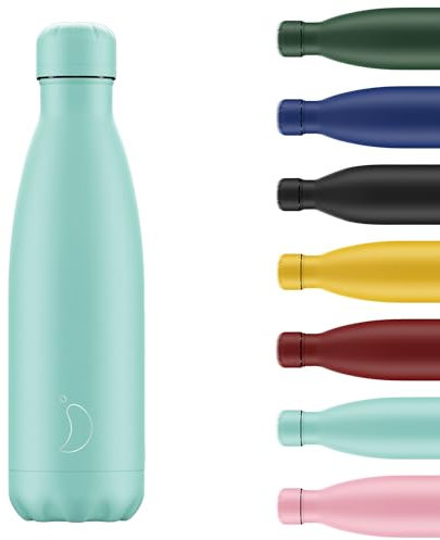 Chilly's Botella de Aqua - Acero Inoxidable y Reutilizable - Prueba de Fugas, Libre de transpiración - Pastel - All Green, 260ml