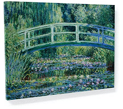 Claude Monet, Wasserlilien und japanische Brücke 1899 Leinwandkunst, Heimdekoration, Wandkunst, Poster, Gemälde, Reproduktion, XL, 122 x 91,4 cm / 3,8 cm
