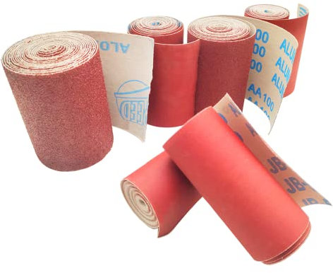 SenmaiTools Schleifpapier Rolle.Körnung 60,80,120,180,240,320.93 mm x 3 m, für Handschleifer zum Holz Metall Schleifpapierrollen-Set 6 Rollen