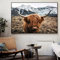 LXTOPN Hochlandrind Bild Leinwanddrucke,Nordic Highland Cow Bilder Druck auf Leinwand Schottisches Hochland kuh Gemälde,Modern Hochlandrind Wandbilder Poster Wohnzimmer Deko,Kein Rahme. (40x60cm)