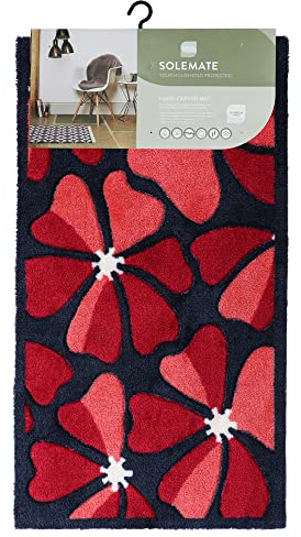 JVL SOLEMATE Hand Carved Posy Door Mat, 57 X 100 cm