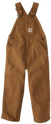 Carhartt Boys Loose Fit Canvas Overall, Carhartt Brown Canvas, 12