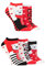 Coca-Cola Femme Ours polaire Sous-chaussures Chaussettes Paquet de 5 Noir/Blanc/Rouge 37-42