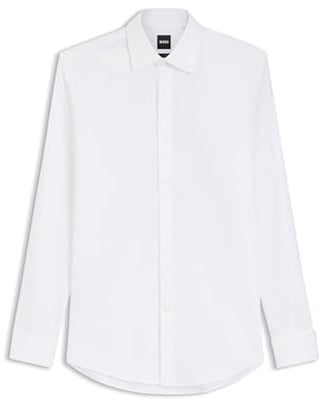 BOSS Mens H-HANK-TUX1-DC-224 Slim-fit Dress Shirt in Easy-Iron Stretch Cotton