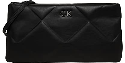 Calvin Klein Re-Lock Quilt Cony Clutch CK Black