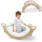 COSTWAY 4 en 1 Arche d’Escalade en Bois Enfants avec Coussin Moelleux, Arche à Bascule pour Grimper ou Se Reposer, Jouet d'arc d'escalade pour Chambre Salle de Jeux Garderie, Charge 50KG, 3 Ans+…