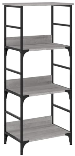 vidaXL Bücherregal Grau Sonoma 50x33x117,5 cm Holzwerkstoff