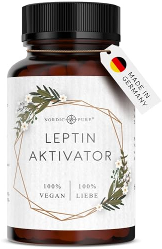 Leptin Aktivator Kapseln hochdosiert für Leptin Kur | Höchste Qualität von Nordic Pure | Leptin Stoffwechsel Kur | Natürliche Unterstützung | 21 Tage Kur mit Leptinonol | Hormonfrei