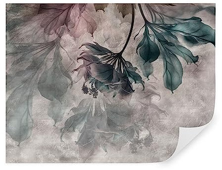 TAPEKO Papier Peint Panoramique Elégant Fleur 360x250 cm Fleurs Délicates en style Aquarelle Papier Peint intissé pour Chambre Salon Décoration Murale u93927